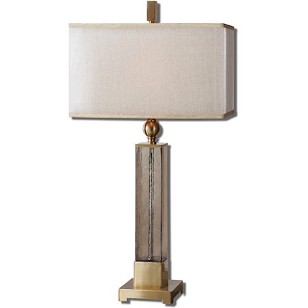 Caecilia Amber Glass Table Lamp